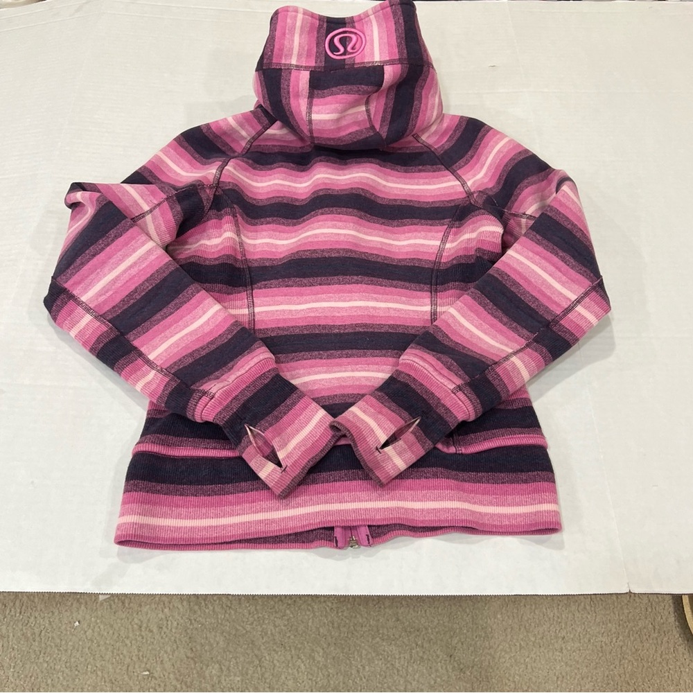 Lululemon | Pink Ombré Stripe Smoky Rose Scuba Jacket - Picture 3 of 4